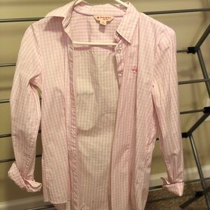 Brooks brothers pink gingham button down